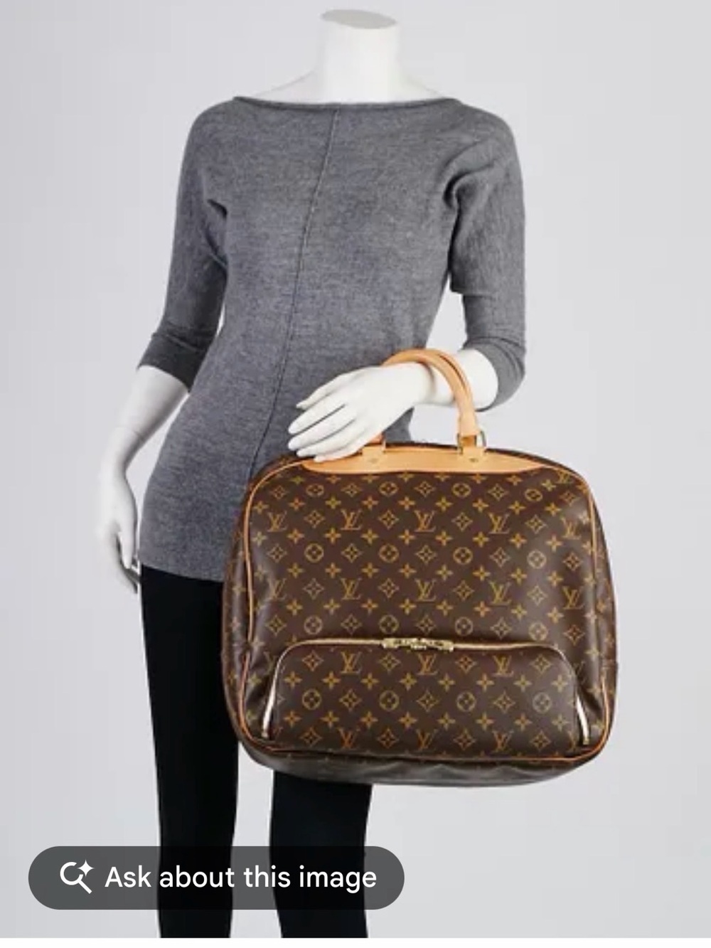 Louis Vuitton Monogram Canvas Travel or gym bag in Brown with Tan Trim